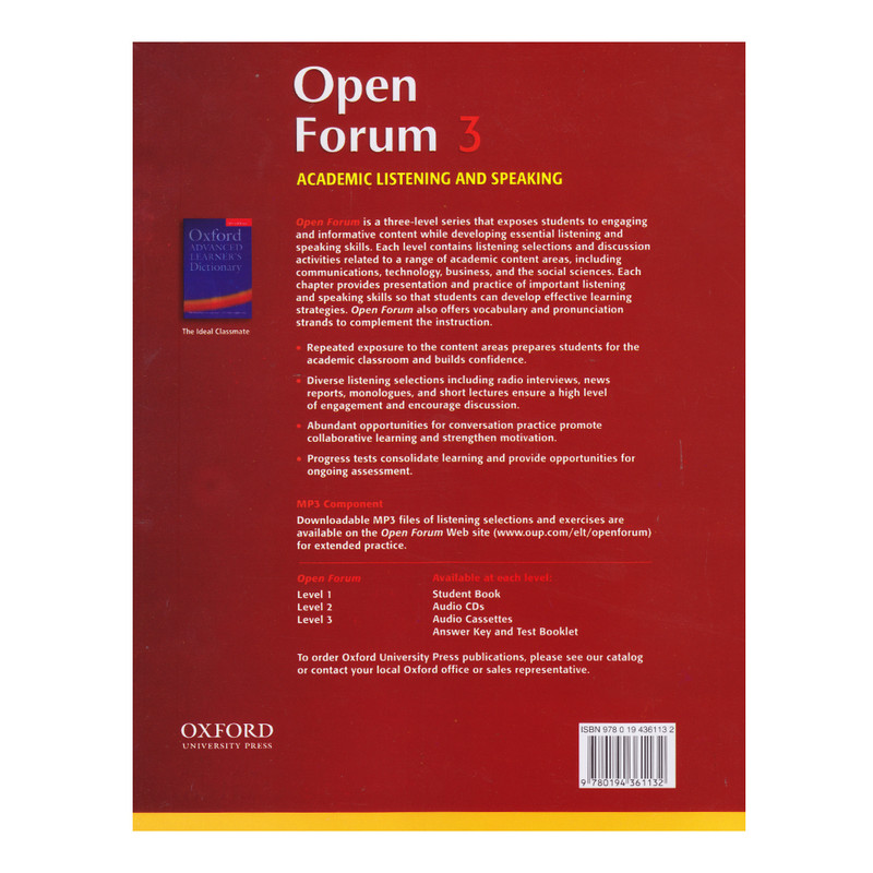 کتاب Open Forum 3 Academic Listening and Speaking اثر Janie Duncan And Amy Parker انتشارات الوندپویان کتاب Open Forum 3 Academic Listening and Speaking اثر Janie Duncan And Amy Parker انتشارات الوندپویان
