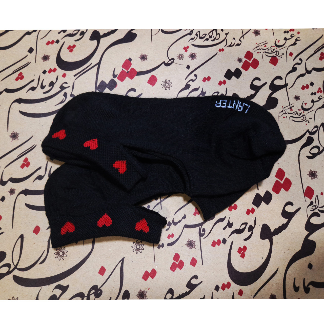 جوراب کالج زنانه لنتر مدل بندی کد MM-04 رنگ مشکی مجموعه 4 عددی