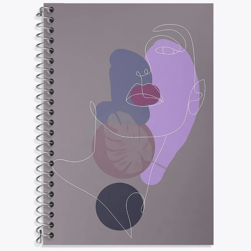 دفتر لغت 50 برگ خندالو طرح دختر مینیمال کد N1666