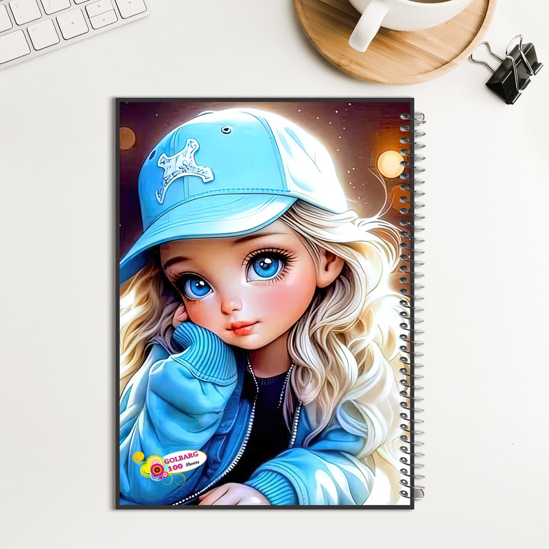 دفتر مشق 100 برگ گلبرگ مدل دخترانه کد 9099