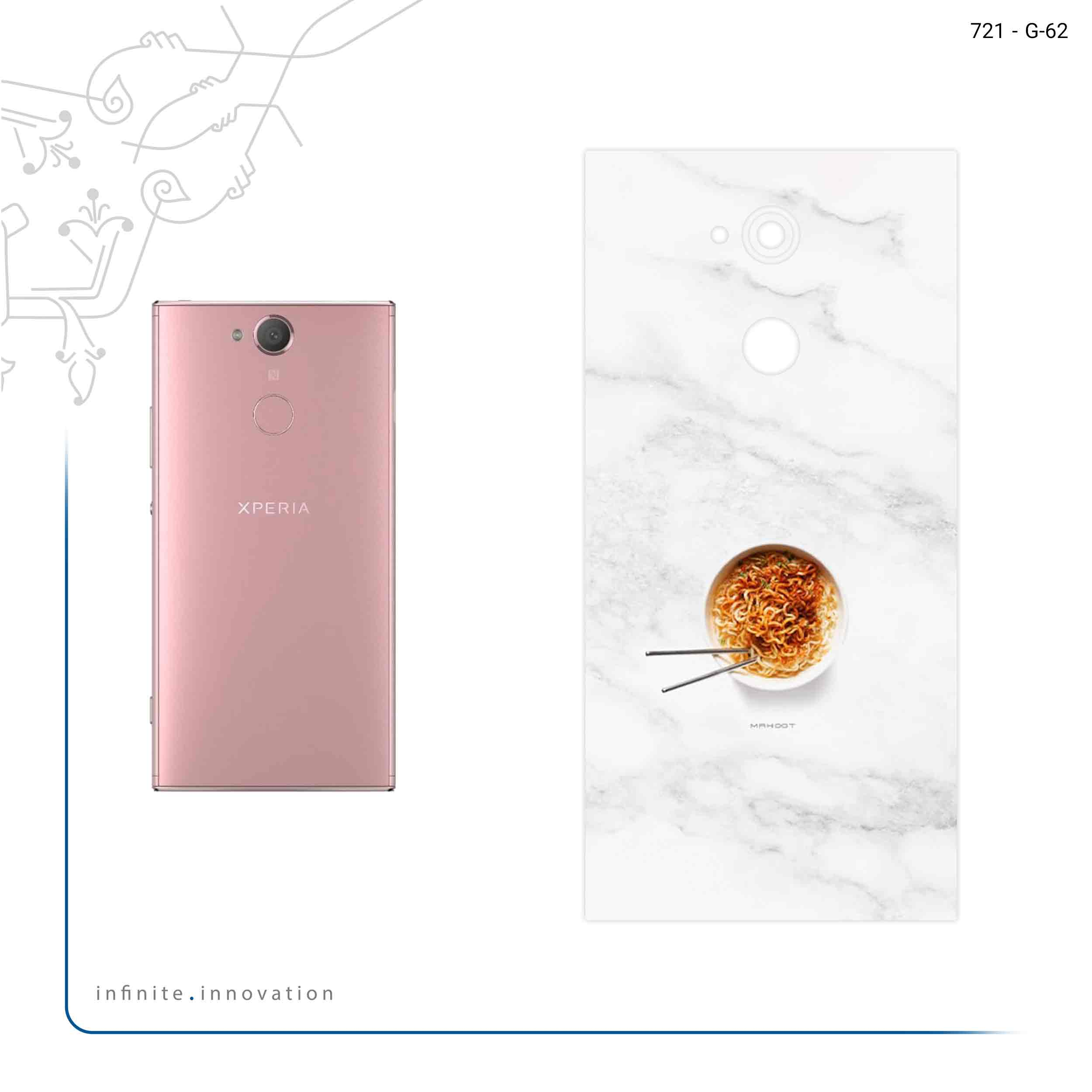 برچسب پوششی ماهوت مدل Noodle مناسب برای گوشی موبایل سونی Xperia XA2 Ultra