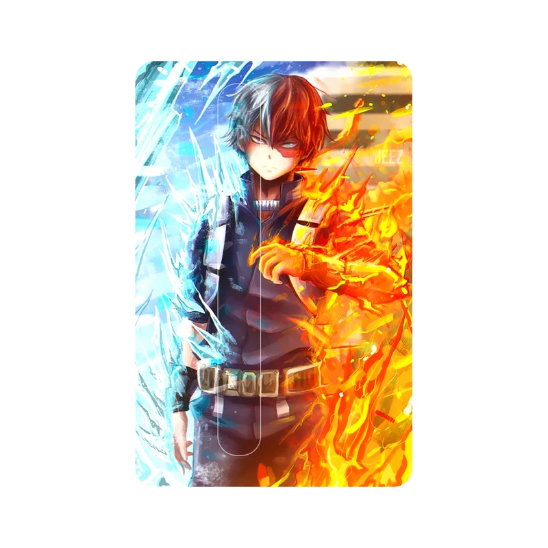 استیکر کارت پیکسل میکسل مدل انیمه My Hero Academia شوتو تودوروکی در آتش و یخ