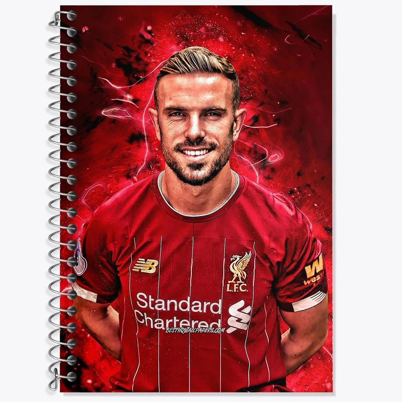 دفتر زبان 50 برگ خندالو مدل سه خط طرح جردن هندرسون Jordan Henderson کد 28912