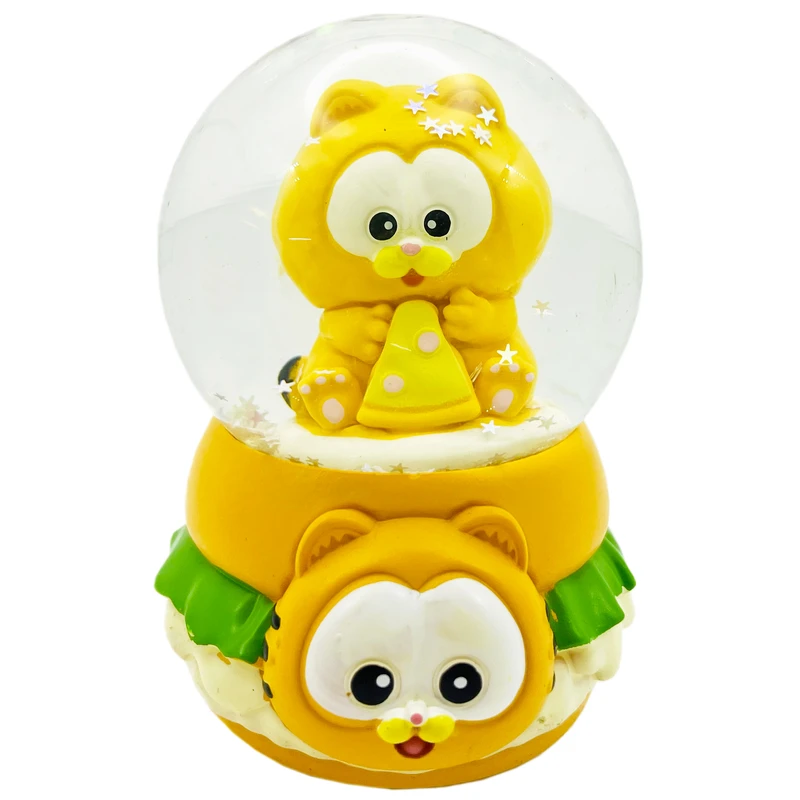 گوی چراغ‌دار مدل Garfield طرح پیشی تنبل و پیتزا کد A6379