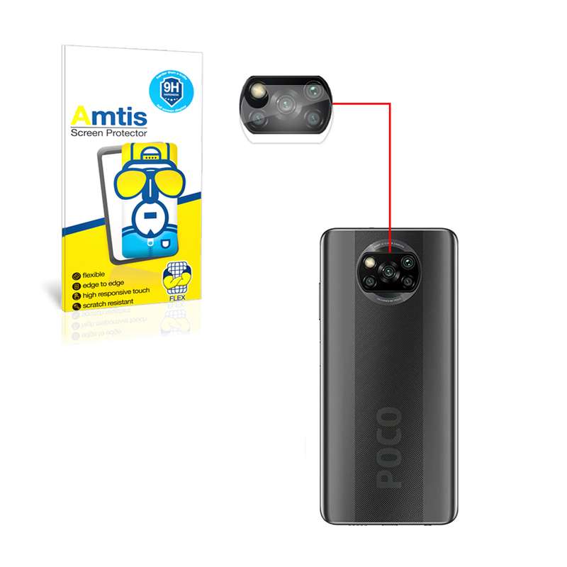 محافظ لنز دوربین امتیس مدل x3 nfc مناسب برای گوشی موبایل شیائومی POCO X3 NFC