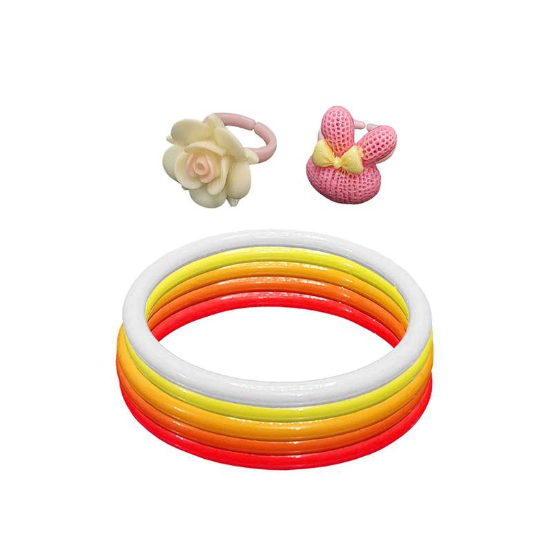 نیم ست دخترانه مدل رنگین کمان 6 بسته 7 عددی