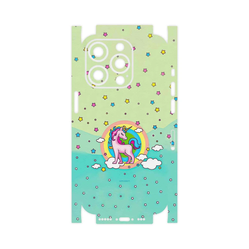 برچسب پوششی ماهوت مدل Rainbow unicorn adventure-FullSkin مناسب برای گوشی موبایل اپل iPhone 14 Pro