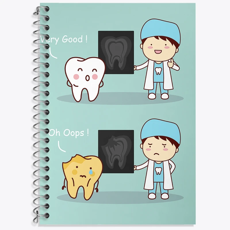 دفتر لغت 50 برگ خندالو طرح دندان و دندان پزشکی کودکانه کد 36734
