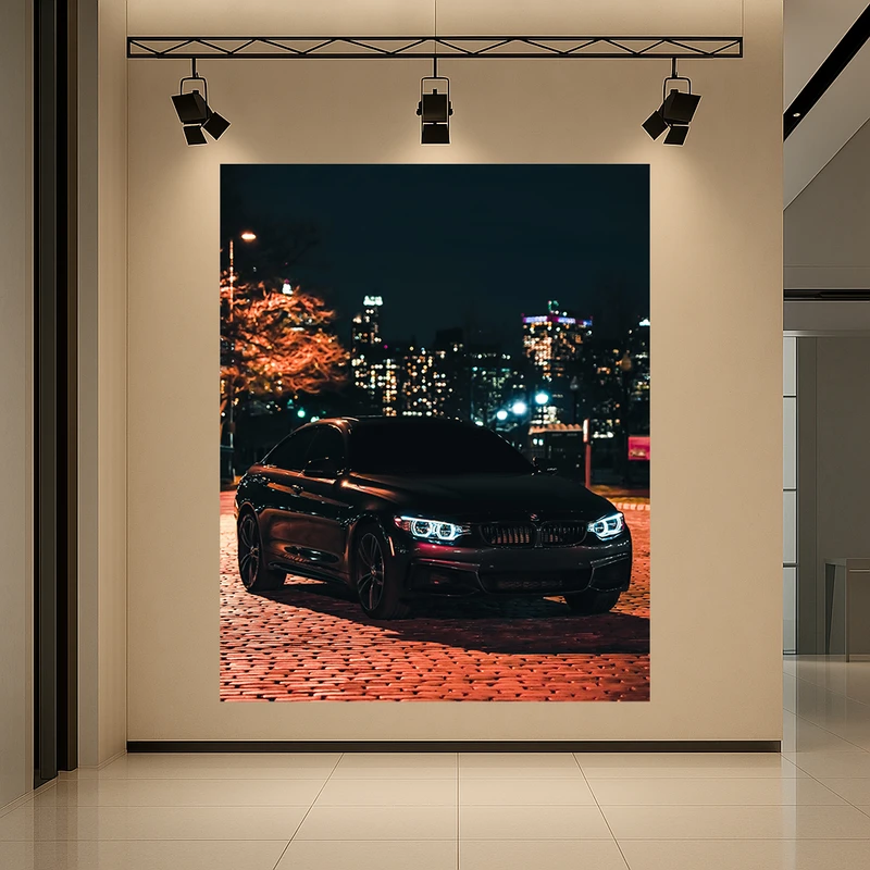 تابلو بوم طرح مخمل BMW مدل دارک کد AR3060206