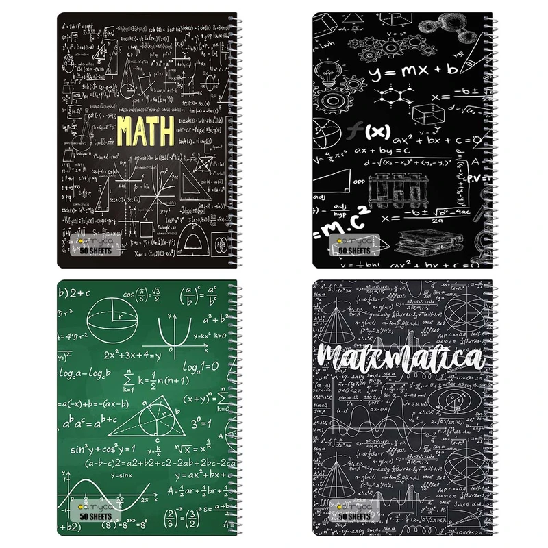 دفتر نقاشي 50 برگ کارنيکا طرح ریاضیات Mathematics کد 35624 مجموعه 4 عددی