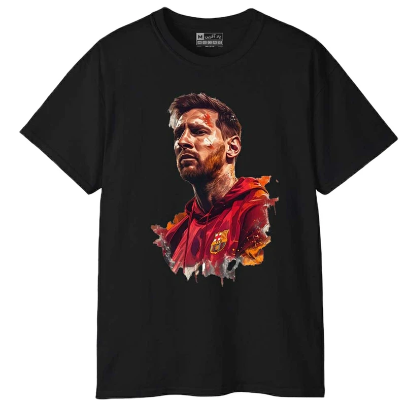 تی‌شرت آستین کوتاه مردانه پاد آفرین مدل مسی کد 1415