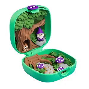 فیگور مدل مینی جنگل قارچی طول 8 سانتی متر