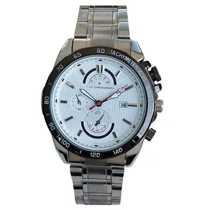 ساعت مچی عقربه‌ای مردانه مدل بندفلزی تاریخ شمار کد 500