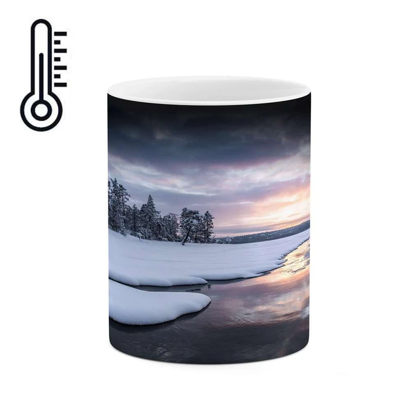 ماگ حرارتی کاکتی مدل منظره برفی کد mgh14886