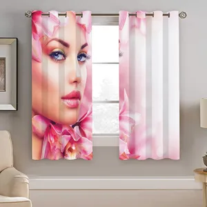 پرده نیروانا طرح چهره دخترونه مدل مخمل کد 4188 سایز 140×200 سانتی متر