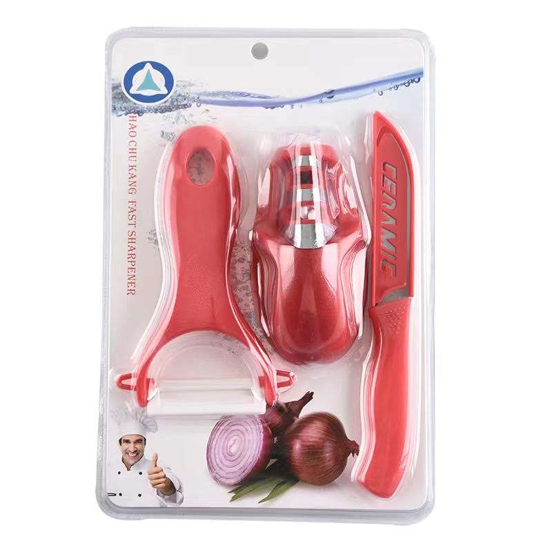 ست چاقو و پوست کن و چاقو تیز کن کد 1