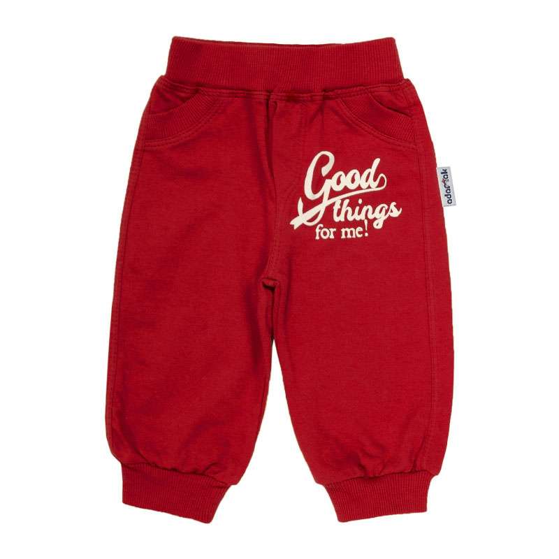شلوار نوزادی آدمک کد 285500  رنگ قرمز