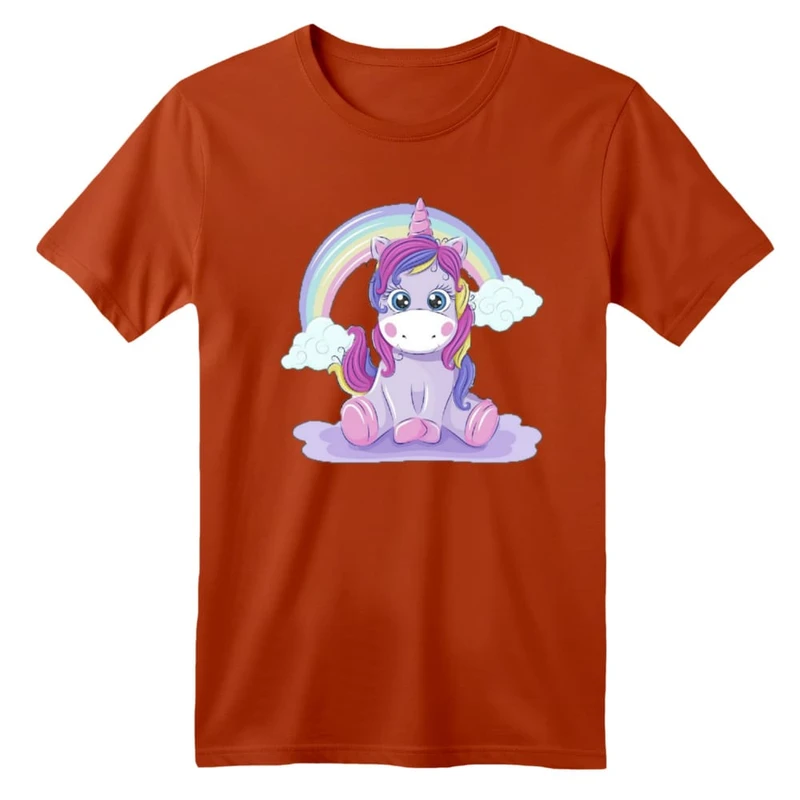 تی شرت آستین کوتاه بچگانه مدل یونیکورن کد ۵۱