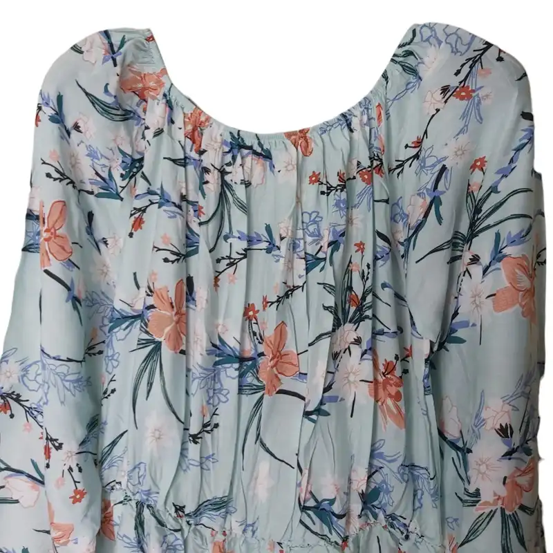 پیراهن ساحلی زنانه مدل نخی گلدار کد 06