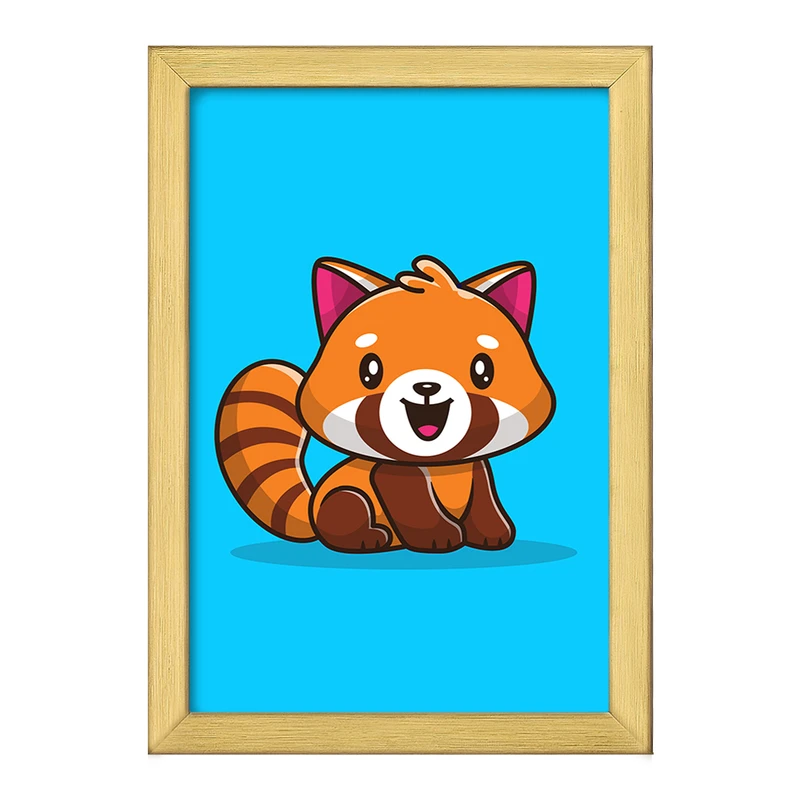 تابلو خندالو طرح حیوانات بامزه پاندای قرمز کد 29636