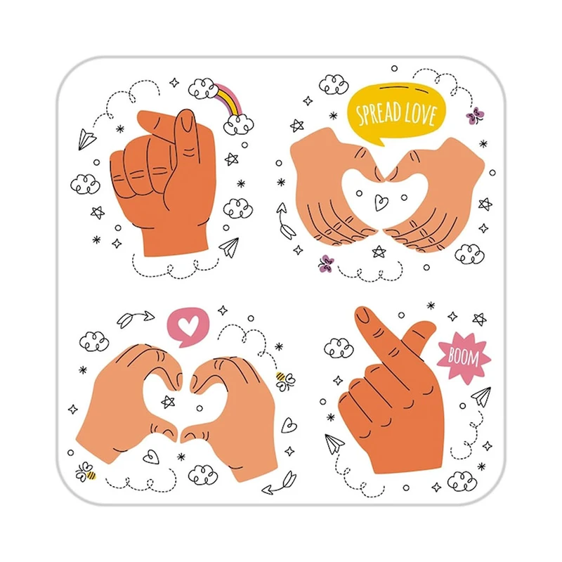 زیر لیوانی کاکتی طرح عاشقانه مدل mp37190