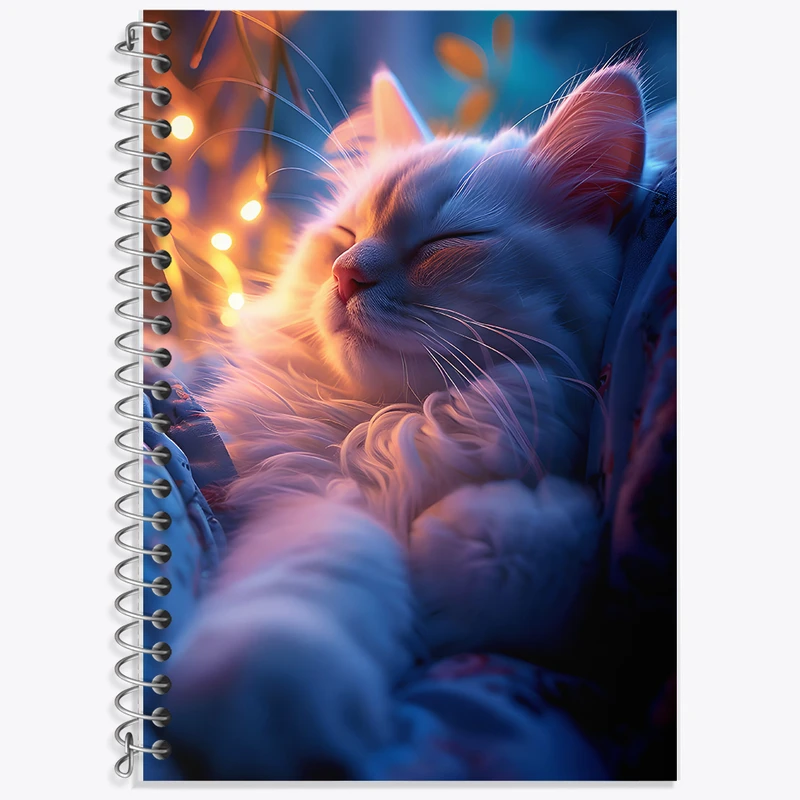 دفتر نت موسیقی 50 برگ خندالو طرح گربه خوابالو کد F7839