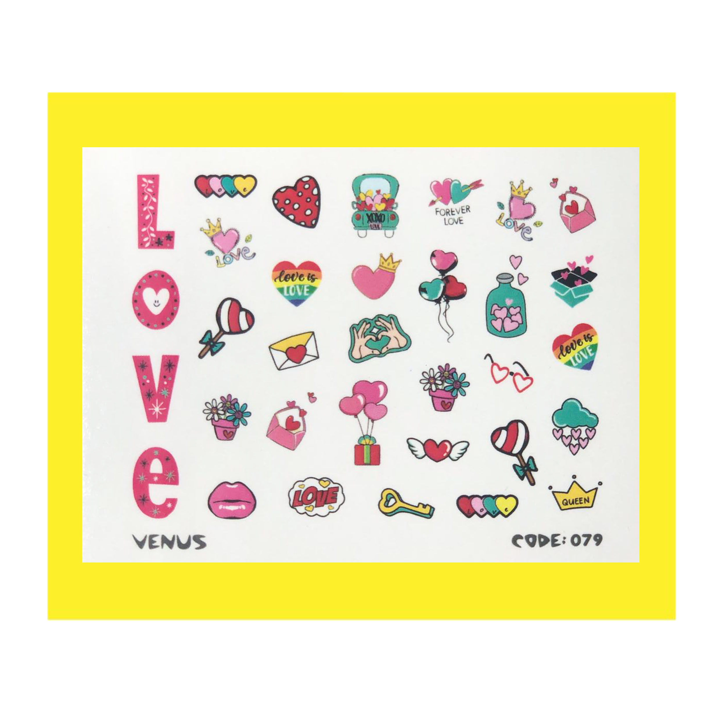 استیکر طراحی ناخن  ونوس مدل 079