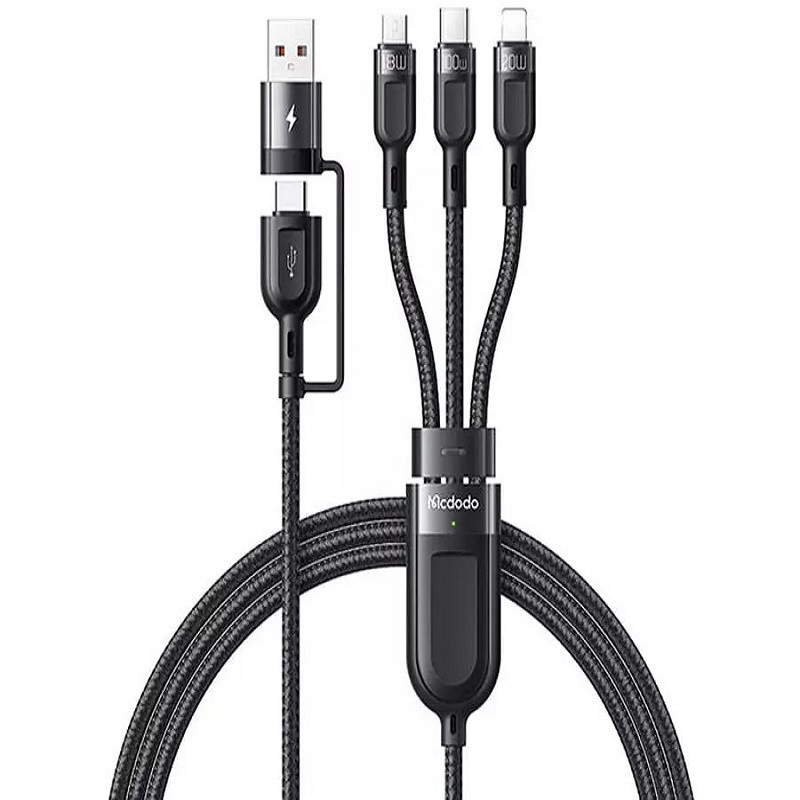کابل تبدیل USB/USB-C به MicoUSB/ USB-C / لایتنینگ مک دودو مدل CA-8800 100W PD طول 1.2 متر