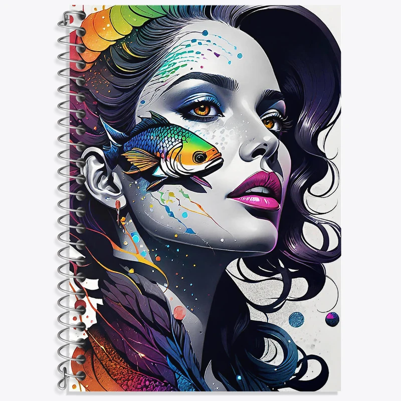 دفتر زبان 50 برگ خندالو مدل دو خط طرح دخترانه کد N1922