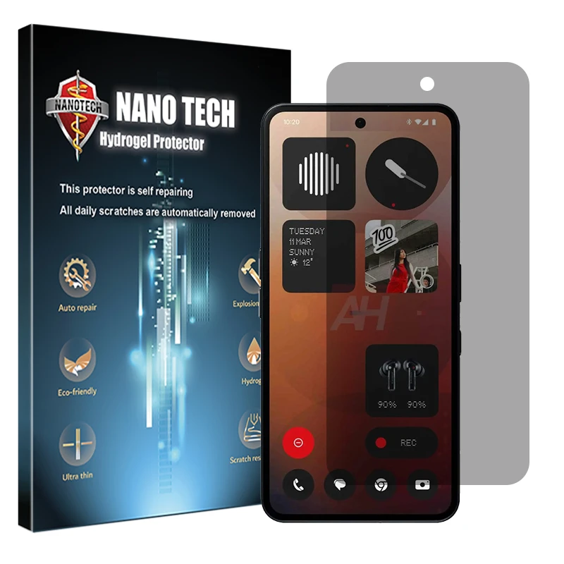 محافظ صفحه نمایش حریم شخصی نانو تک مدل Tough مناسب برای گوشی موبایل ناتینگ Phone 3a Pro