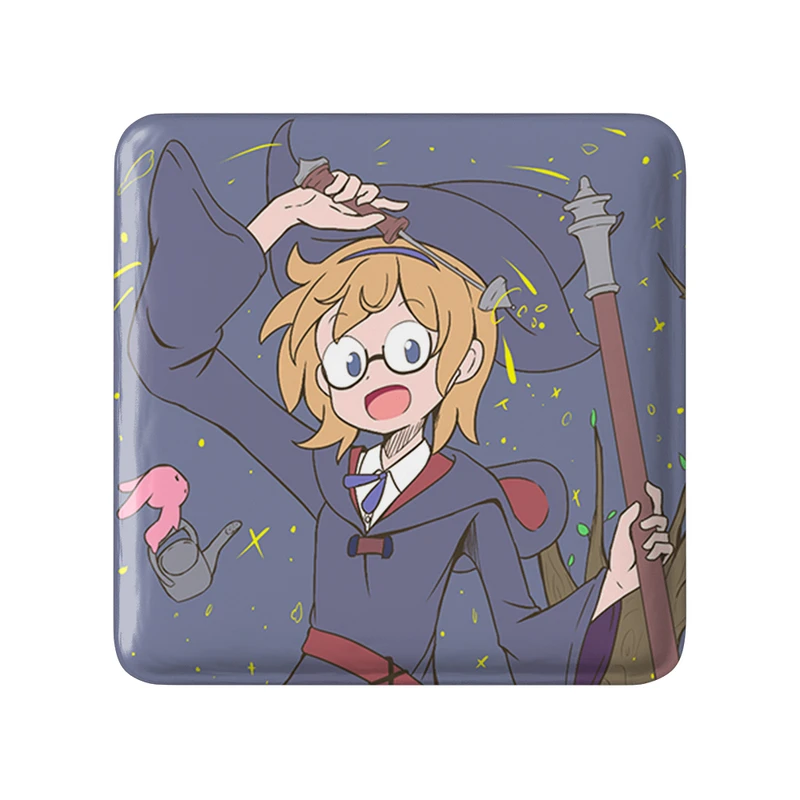 مگنت خندالو طرح جاسون انیمه جادوگران کوچک Little Witch Academia  مدل مربعی کد 22845