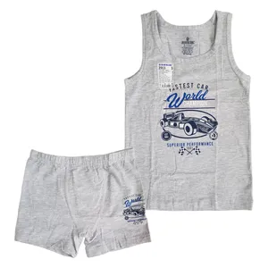 ست تاپ و شلوارک پسرانه بایکار مدل 2913G