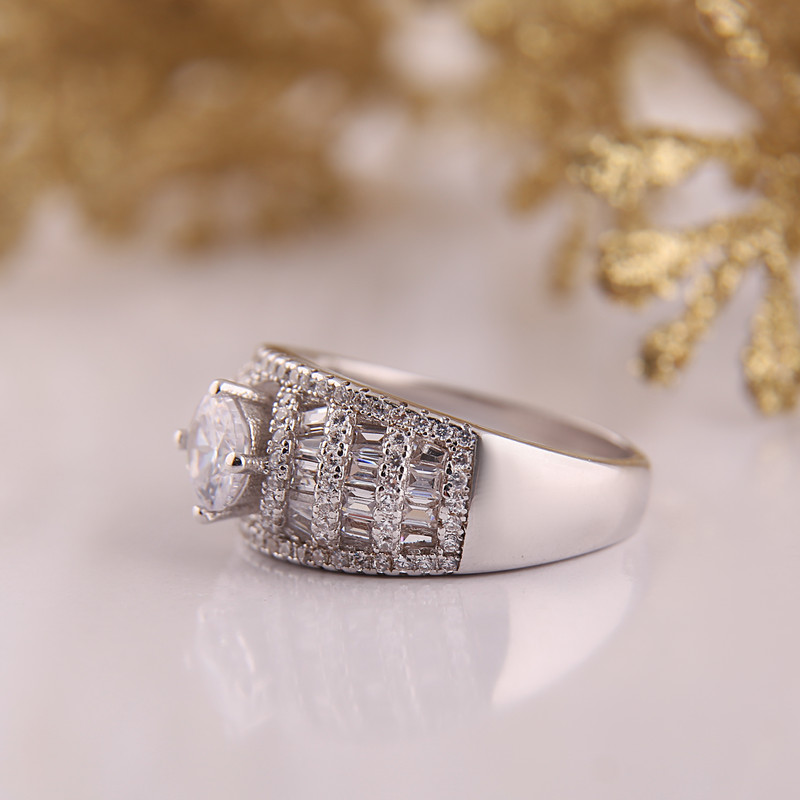 انگشتر نقره مدل تک نگین کد FR0028 انگشتر نقره مدل تک نگین کد FR0028