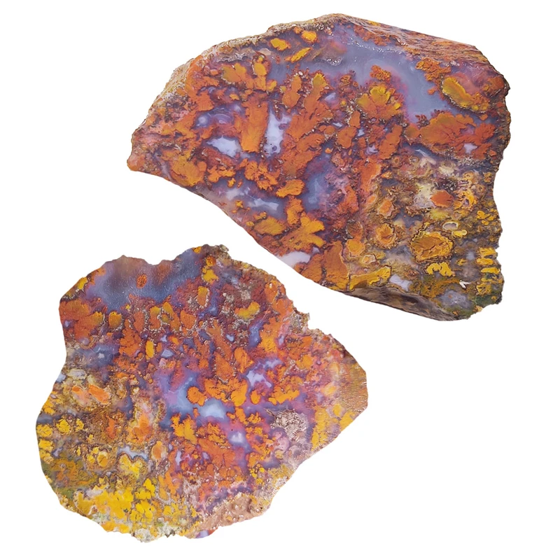 سنگ عقیق مدل شجر گل اناری کد 10 مجموعه 2 عددی