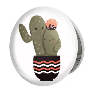 آینه جیبی خندالو طرح کاکتوس مدل تاشو کد 5291 