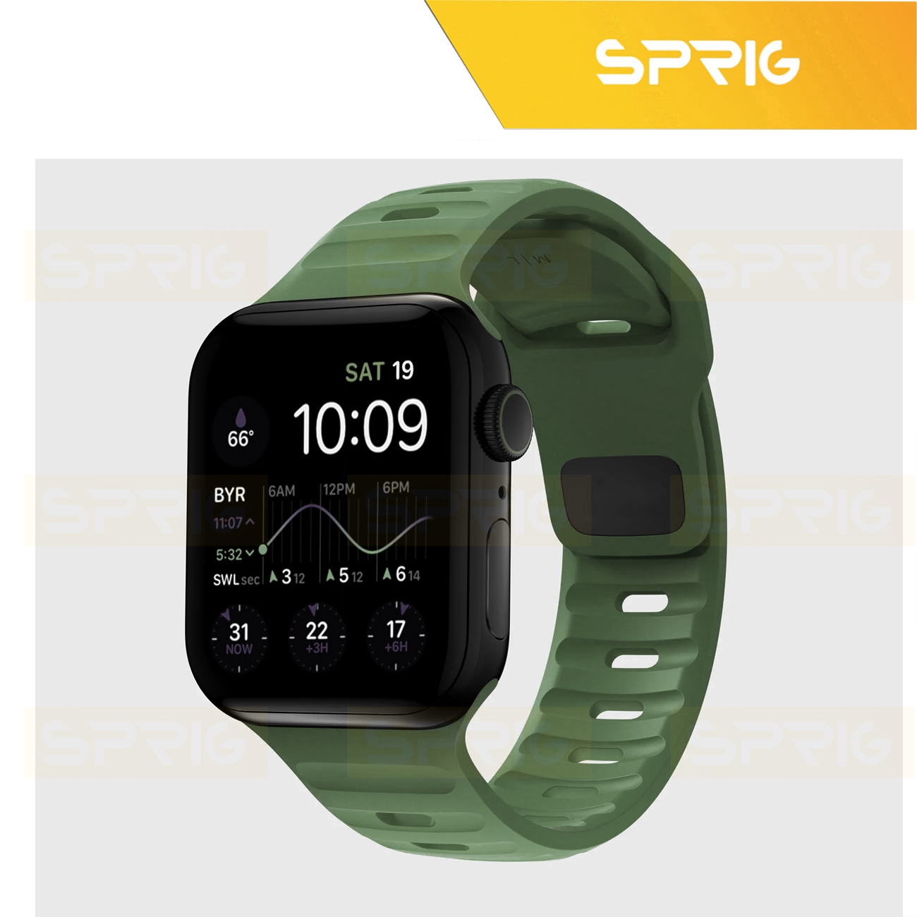 بند اسپریگ مدل Spig Protection مناسب برای اپل واچ Ultra / Ultra 2 49mm به همراه کاور