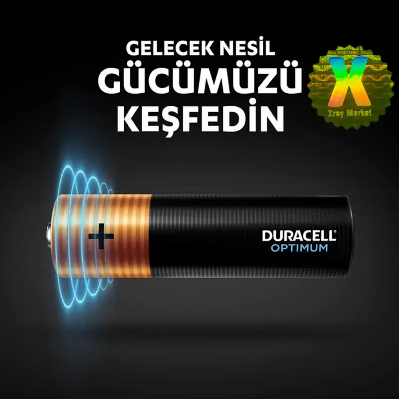 باتری قلمی دوراسل مدل ALKALINE OPTIMUM 1.5V XRAY بسته شش عددی
