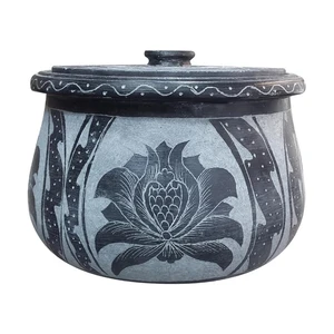 دیگ سنگی مدل قلمکاری