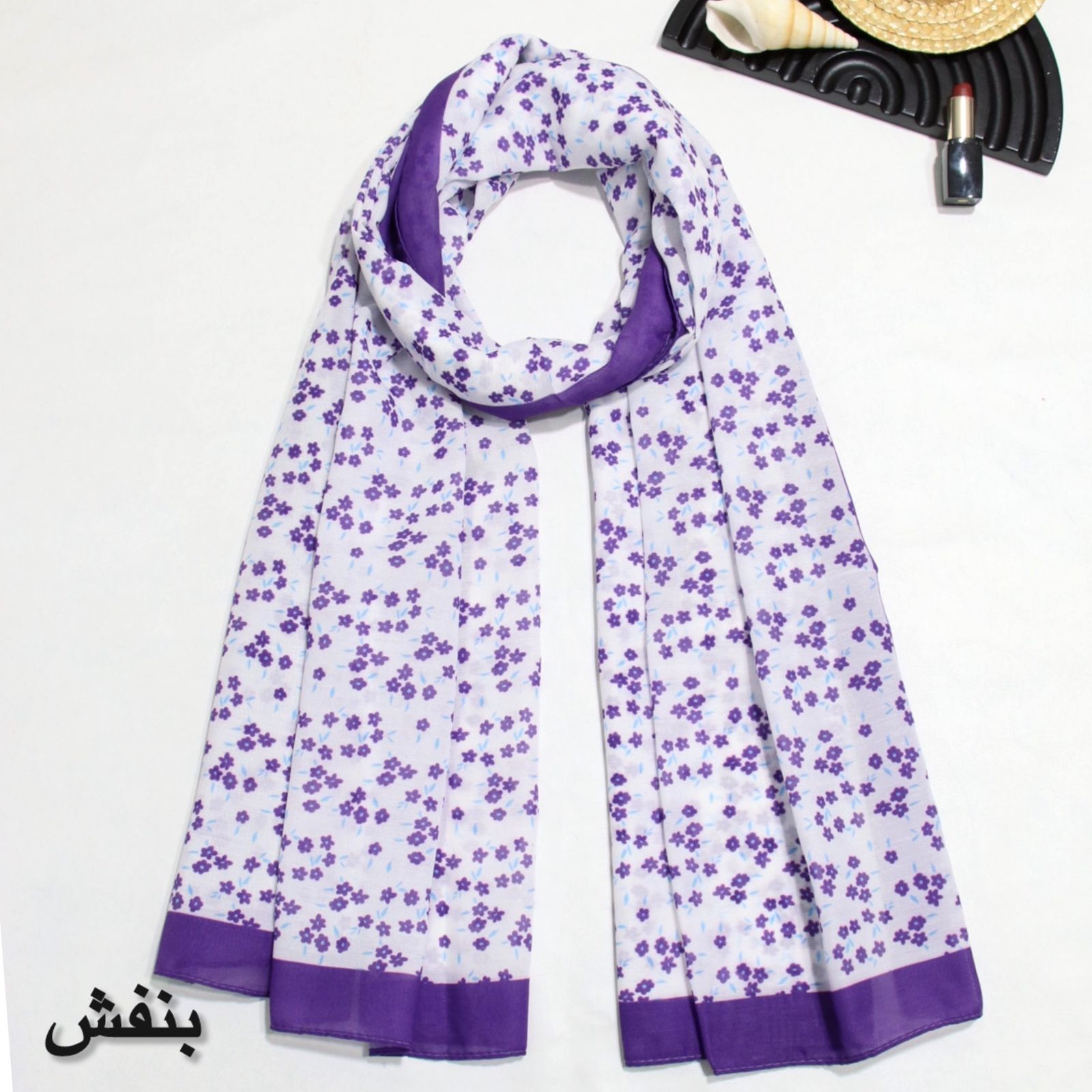 شال زنانه مدل خنک تابستانه طرح گل کد 7062 -  - 44