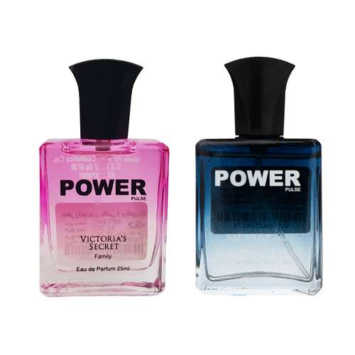 عطر جیبی مردانه پاور پالس مدل Sauvage Dior حجم 25 میلی لیتر به همراه عطر جیبی زنانه پاور پالس مدل Victoria Secret حجم 25 میلی لیتر
