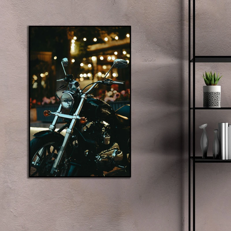 تابلو نوری بکلیت طرح موتور مدل B-D2266 فریم مشکی