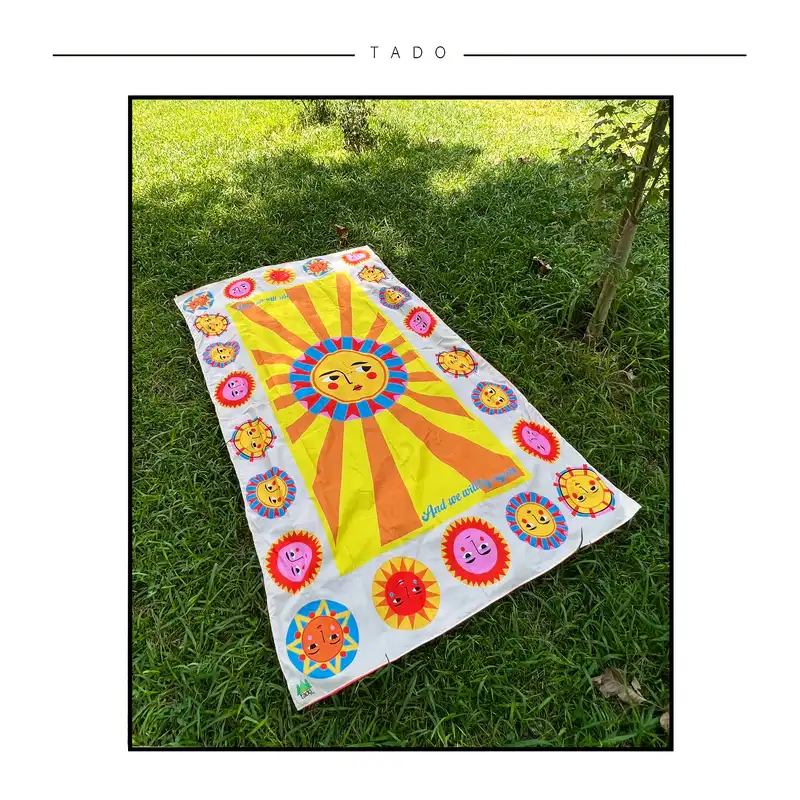 زیر انداز سفری تادو طرح خورشید مدل ZR09