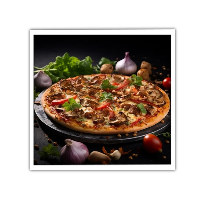 تابلو نوری بکلیت طرح فست فود پیتزا مدل لایت باکس W-MID-19996