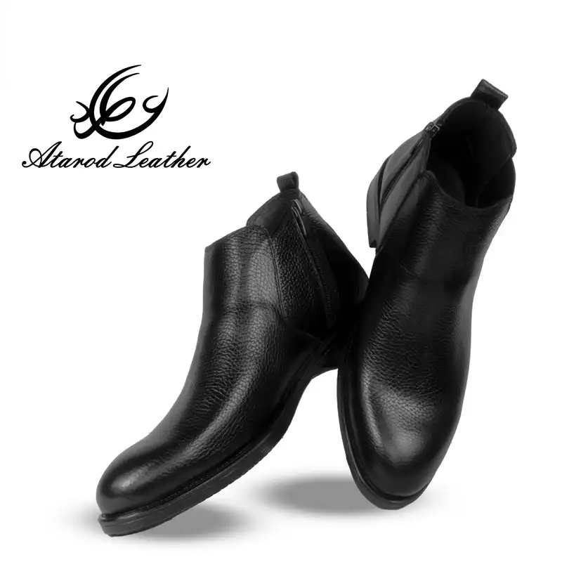 نیم بوت مردانه چرم عطارد مدل چرم طبیعی کد SH124