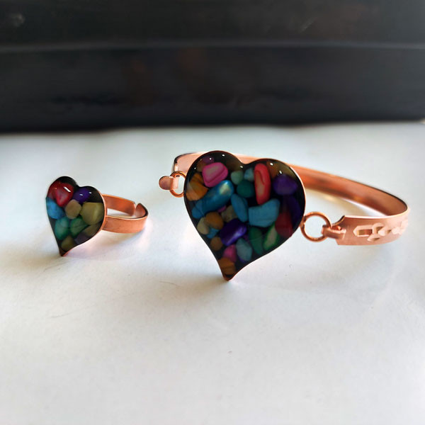 نیم ست زنانه مدل قلبی کد JW401.5 نیم ست زنانه مدل قلبی کد JW401.5