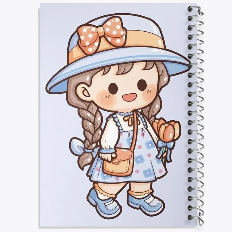 دفتر نقاشی 50 برگ خندالو طرح دخترانه کیوت کد N1821