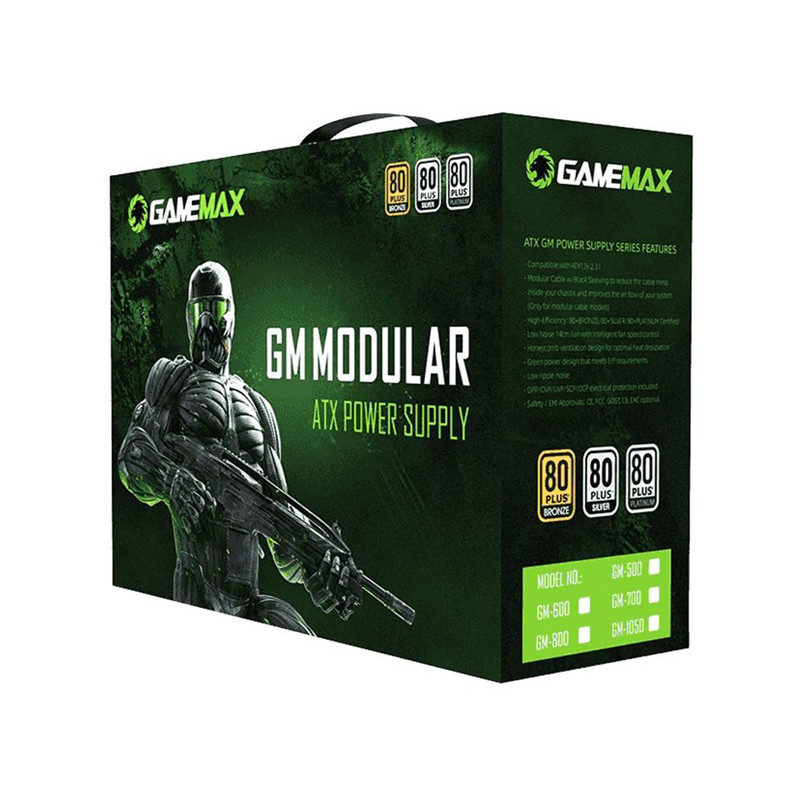 منبع تغذیه کامپیوتر گیم مکس مدل GM-1050-Silver 2