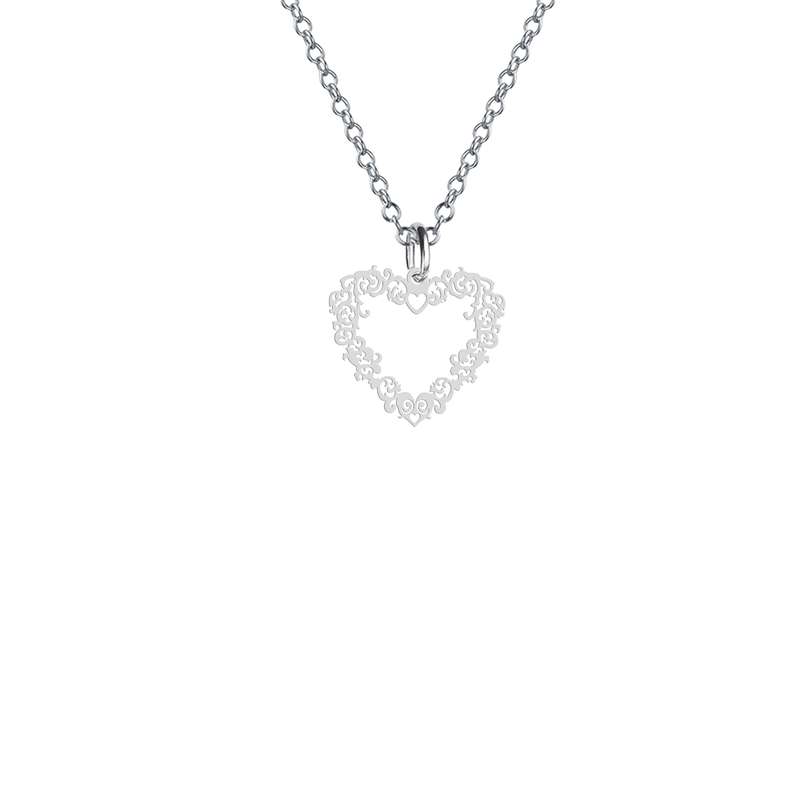 گردنبند نقره زنانه هایکا مدل قلب کد n.ha2-407