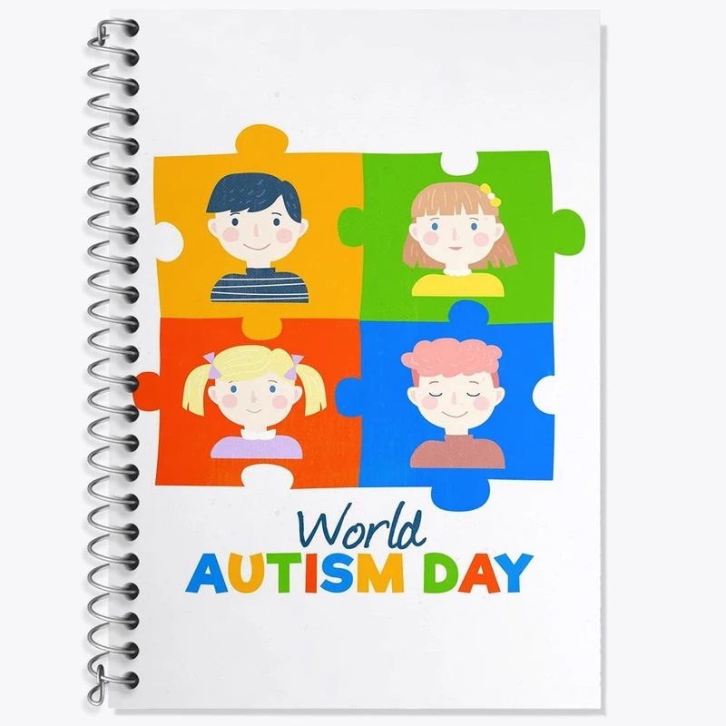 دفتر لغت 50 برگ خندالو مدل اتیسم Autism کد 26748