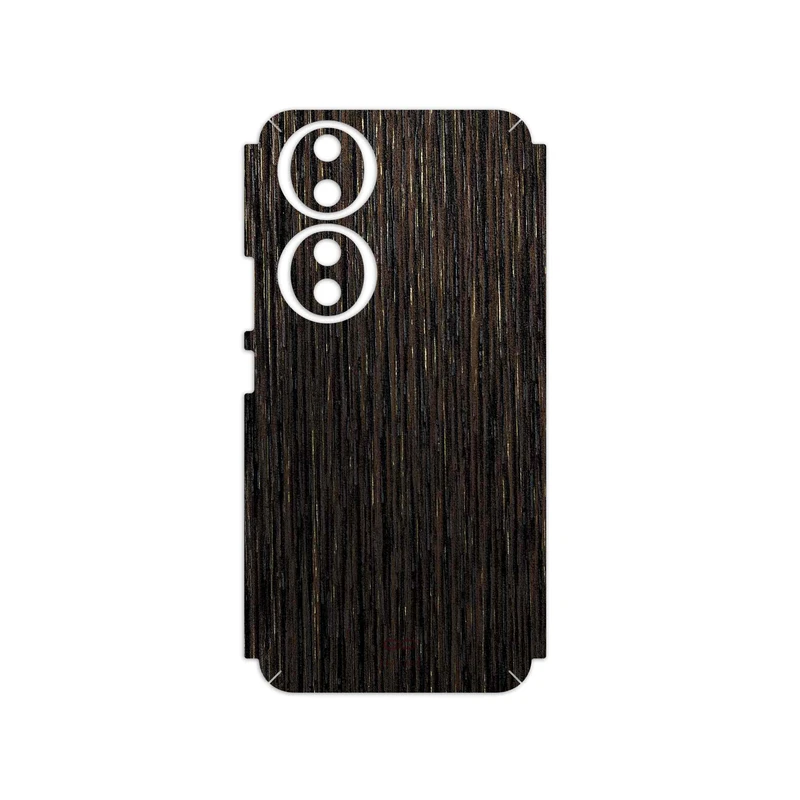 برچسب پوششی ماهوت مدل Dark-Gold-Stripes-Wood مناسب برای گوشی موبایل آنر 90